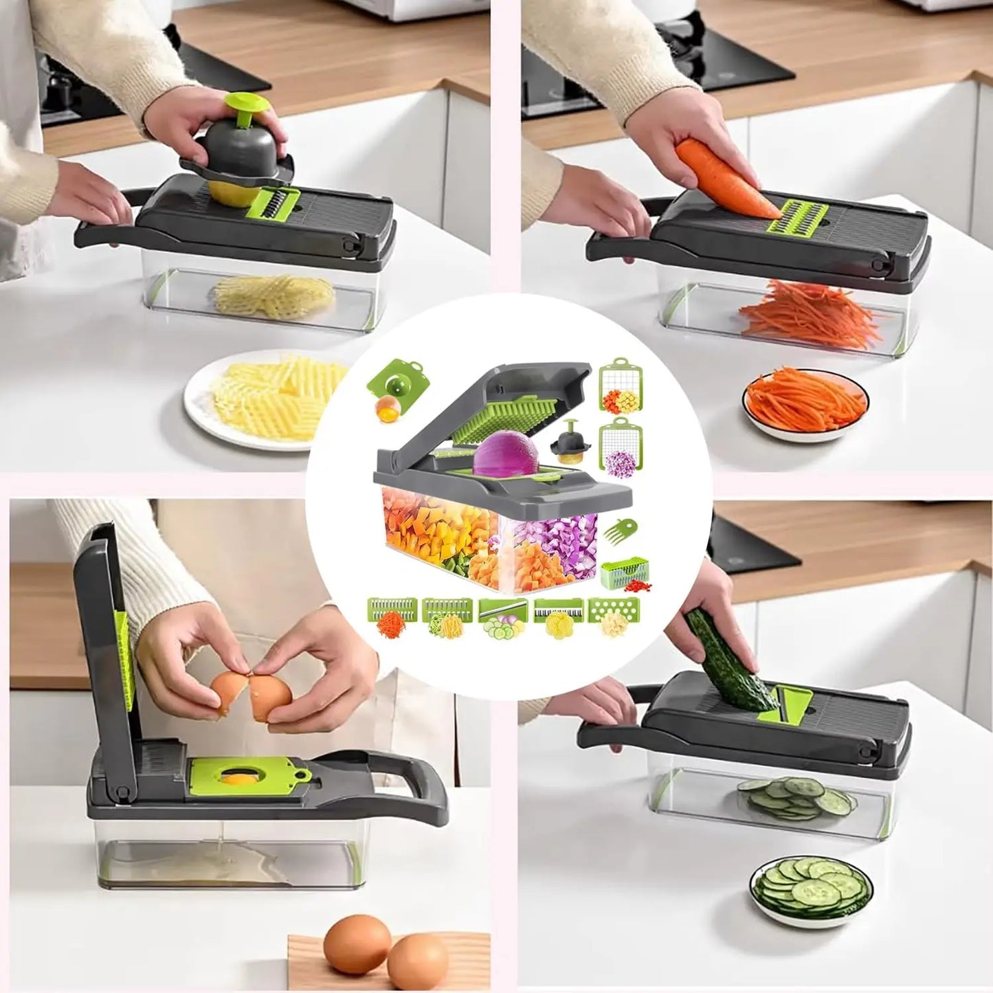 16-in-1 Vegetable Chopper – Slice, Dice & Grate with Ease