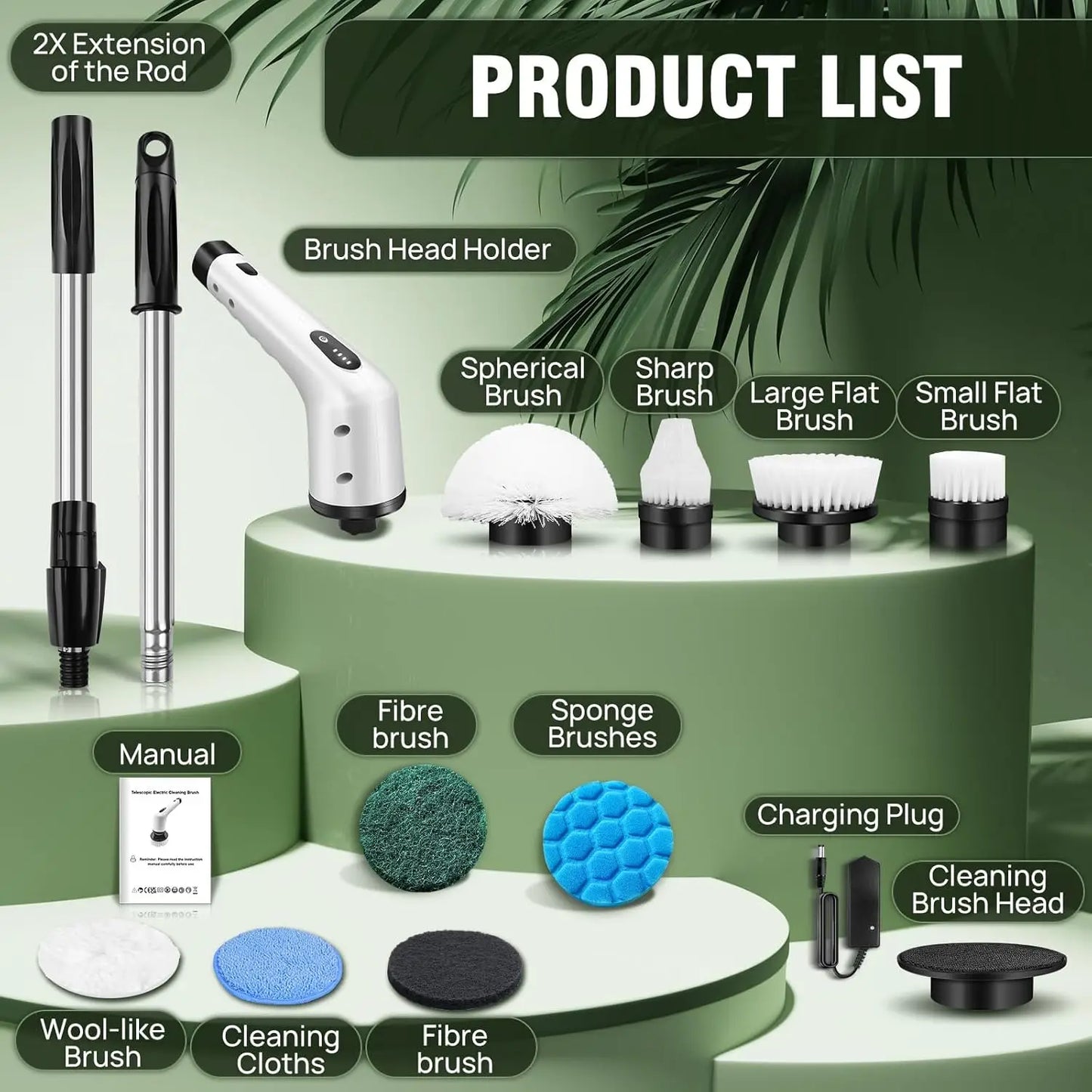 Electric Spin Scrubber | Cordless Power Cleaning Brush