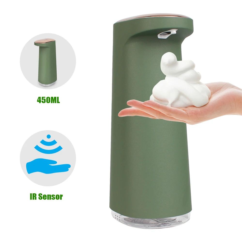 Automatic Touchless Foam Soap Dispenser – USB Rechargeable | 450ml Large Capacity | Hands-Free Sensor Pump