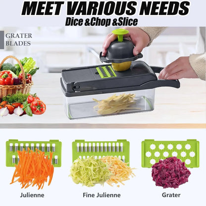 16-in-1 Vegetable Chopper – Slice, Dice & Grate with Ease