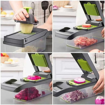 16-in-1 Vegetable Chopper – Slice, Dice & Grate with Ease