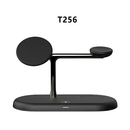 3-in-1 Magnetic Wireless Charger Stand — iPhone 12–17, Apple Watch, AirPods (2/3/Pro)