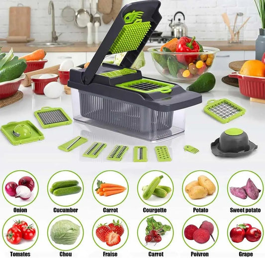 16-in-1 Vegetable Chopper – Slice, Dice & Grate with Ease