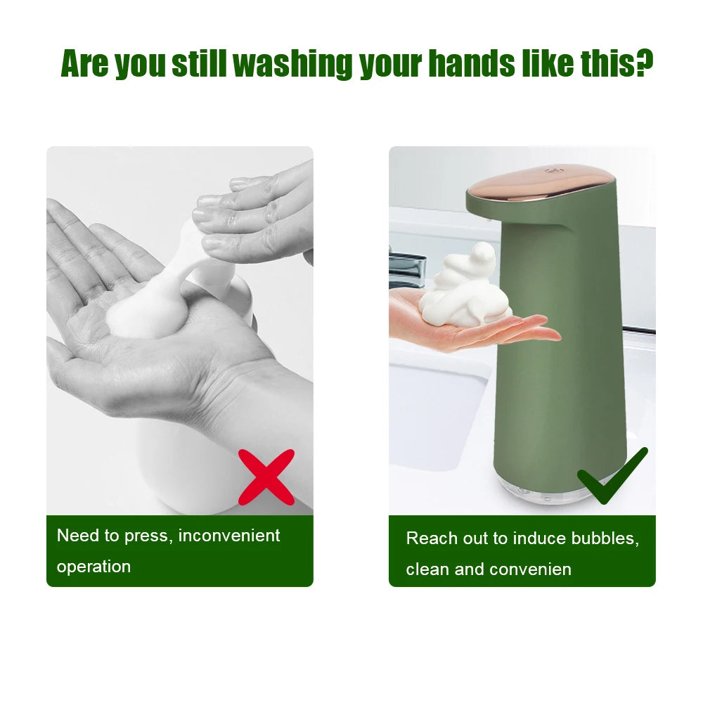 Automatic Touchless Foam Soap Dispenser – USB Rechargeable | 450ml Large Capacity | Hands-Free Sensor Pump