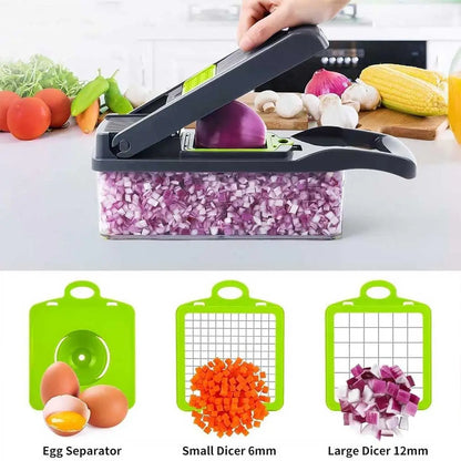 16-in-1 Vegetable Chopper – Slice, Dice & Grate with Ease