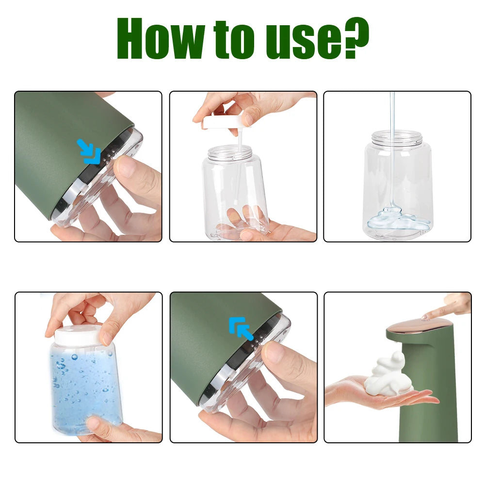 Automatic Touchless Foam Soap Dispenser – USB Rechargeable | 450ml Large Capacity | Hands-Free Sensor Pump