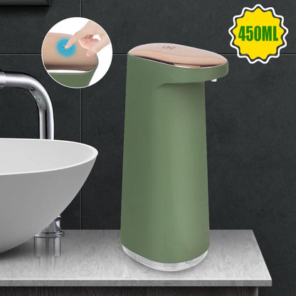 Automatic Touchless Foam Soap Dispenser – USB Rechargeable | 450ml Large Capacity | Hands-Free Sensor Pump